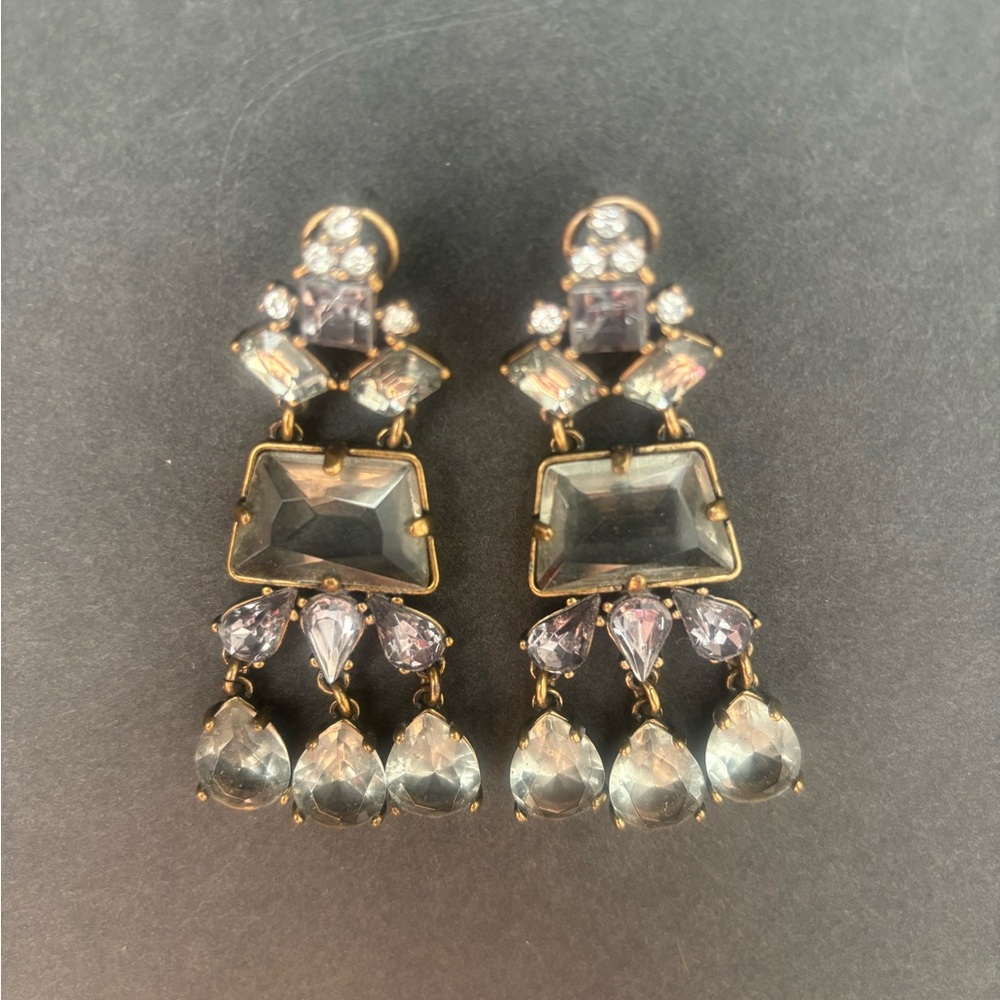 J. Crew Vintage Rhinestone Statement Earrings